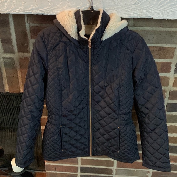 Ci Sono Quilted Hooded Jacket, Black, Size Large - Picture 1 of 7